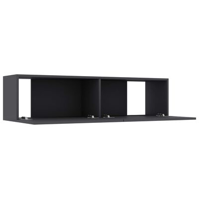 vidaXL TV Stand Gray 47.2"x11.8"x11.8" Engineered Wood