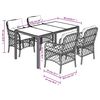 vidaXL Garden Dining Set Black PE rattan Large UV-resistant materials
