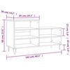 vidaXL Shoe Cabinet Sonoma oak Engineered wood Medium Storage