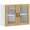 vidaXL Kitchen Wall Cabinet Artisan oak Engineered wood and glass Standard