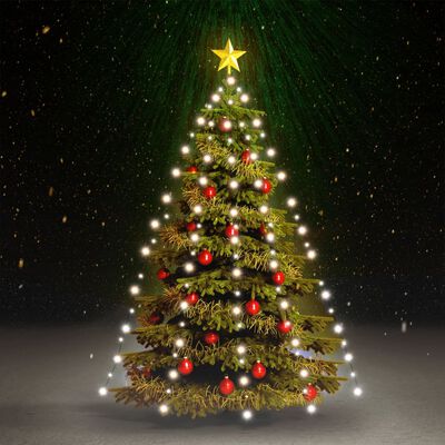 vidaXL Christmas Tree Net Lights with 180 LEDs Cold White 70.9"