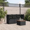 vidaXL Garden Sofa Set Black