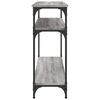 vidaXL Console Table Gray Sonoma Engineered wood, metal Narrow
