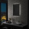 vidaXL Bathroom Mirror Silver Glass and Aluminum 23.6 x 31.5 in