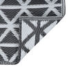 vidaXL Outdoor Carpet Black Polypropylene (PP) 74.8 x 114.2 in Pattern