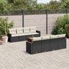 vidaXL Garden Sofa Set Black, Cream White