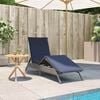 vidaXL Patio Sun Lounger Gray PE rattan Extra Long Adjustable Footrests