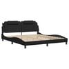 vidaXL Bed Frame "Viana" without Mattress Black 72"x83.9"Faux Leather