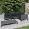 vidaXL Garden Lounge Set Dark Grey, Black