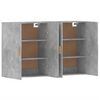 vidaXL Wall Mounted Cabinet Set of 2 Concrete grey