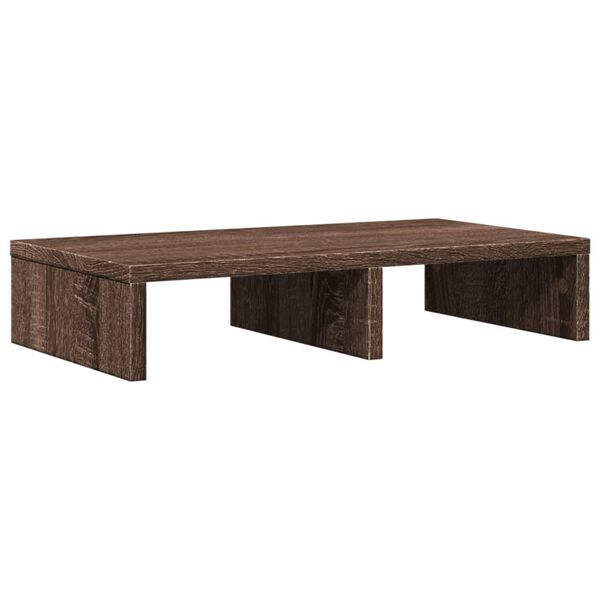 vidaXL Monitor Stand Brown Oak 19.7x10.6x3.9" Engineered Wood