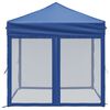 vidaXL Party Tent Blue 210D oxford fabric with silver coating 6.6 x 6.6 ft