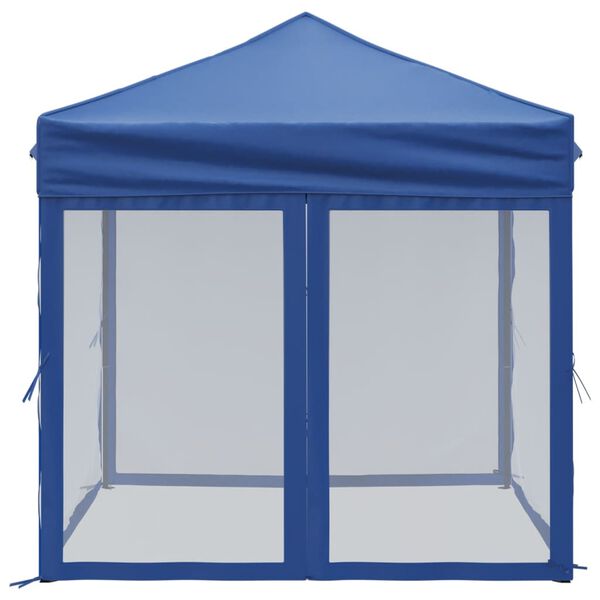 vidaXL Party Tent Blue 210D oxford fabric with silver coating 6.6 x 6.6 ft
