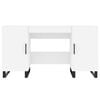 vidaXL Desk White Engineered wood, Iron 55.1 in long Desk Rectangular