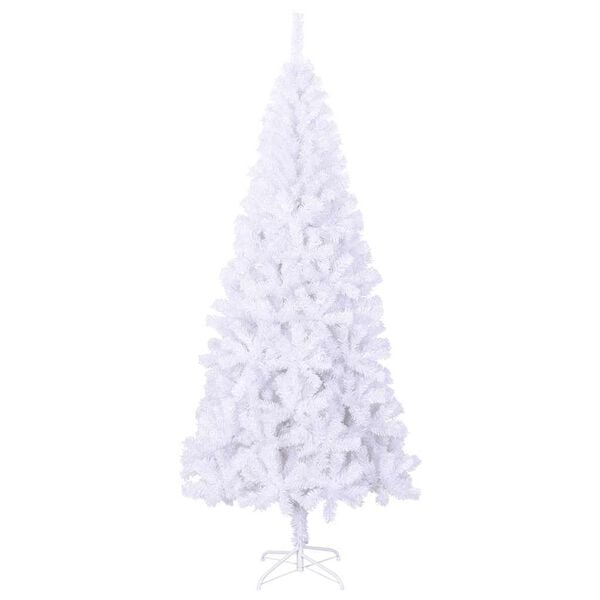 vidaXL Christmas Tree White PVC, Plastic Tall Artificial Christmas Tree