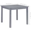 vidaXL Dining Table Grey Solid acacia wood Medium Durable Dining Table