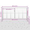 vidaXL Garden Gate Galvanised Steel 157.5x68.9" Silver