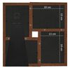 vidaXL Collage Photo Frame for 1.6x(13x7.1") Picture Dark Brown MDF