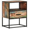 vidaXL Bed Cabinet Multicolor Recycled mixed wood and iron Bed Cabinet