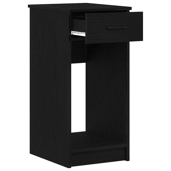vidaXL Computer Tower Stand Black Engineered wood 13.8x17.7x30.3 in