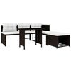 vidaXL Sofa Set Brown and cream white