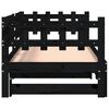 vidaXL Day Bed Black Solid pine wood Standard double Expandable