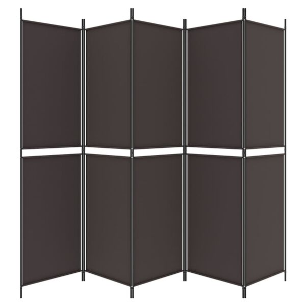 vidaXL 6-Panel Room Divider Brown 118.1"x86.6" Fabric