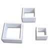 vidaXL Shelf White MDF Small Wall mounting Cube Shelf Square Retro