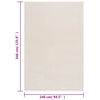 vidaXL Shaggy Rug Cream white 100% Polyester 94.5 x 133.9 in Shaggy Rug