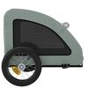 vidaXL Pet Bike Trailer Grey Oxford fabric Fits pets up to 66 lbs
