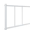 vidaXL Bed Frame White Powder-coated steel Single Bed Frame