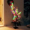 vidaXL Christmas Tree Black, Colorful Plastic, Metal 4 ft Christmas Tree