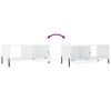 vidaXL Coffee Table High gloss white Engineered wood, Iron