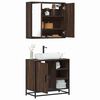 vidaXL Bathroom Furniture Set Brown oak Engineered wood Medium