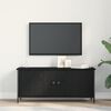 vidaXL TV Cabinet Black Oak 39.37 x 13.78 x 17.72 in Engineered Wood