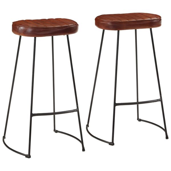 vidaXL Bar Set Natural wood Solid mango wood, Powder-coated iron Footrest