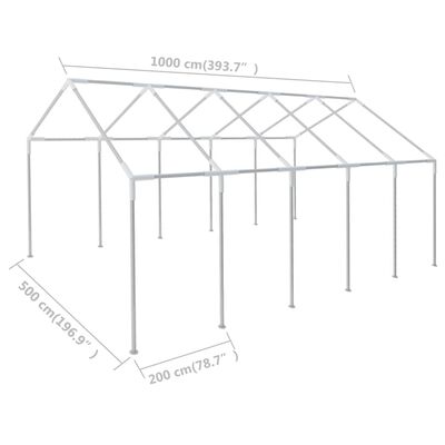vidaXL Steel Frame for Party Tent 32.8' x 16.4'