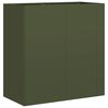 vidaXL Planter Olive Green Cold-Rolled Steel Large Durable Rectangular