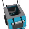 vidaXL Pet Bike Trailer Blue and Grey Oxford fabric, iron, PVC Small