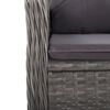 vidaXL 3 Piece Patio Bistro Set Poly Rattan and Acacia Wood Gray
