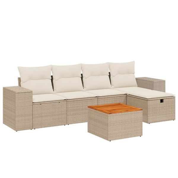vidaXL Garden Sofa Set Beige