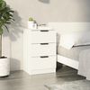 vidaXL Bedside Cabinet White Engineered wood Storage Bedside Cabinet