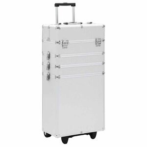 vidaXL Make-up Trolley Aluminum Silver