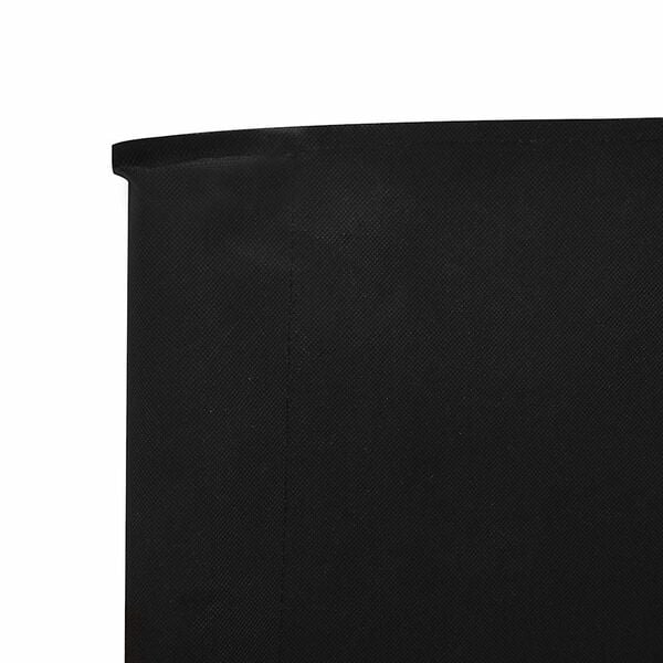 vidaXL Wind Screen Black Non-woven fabric, Wood 236.2 x 63.0 in Foldable
