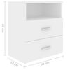 vidaXL Bed Cabinet White Sturdy Engineered Wood Medium