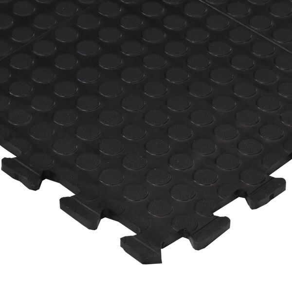 vidaXL Rubber Floor Tile Black 0.47" 35.4"x47.2"