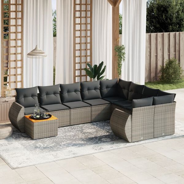 vidaXL Garden Sofa Set Grey