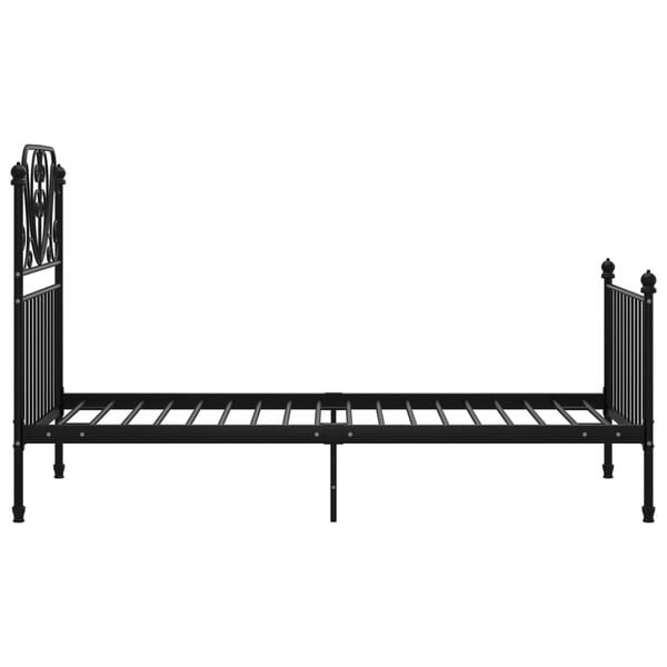 vidaXL Bed Frame Black Powder-coated metal Twin Durable Bed Frame