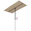 vidaXL Garden Parasol Taupe Polyester, Aluminum 70.9 x 43.3 in Rotatable