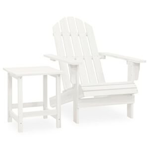 vidaXL Garden Chair White Solid fir wood Standard Ergonomic